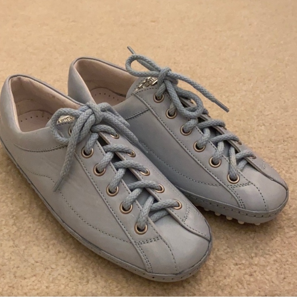 Praerie Italian Leather Light Blue Shoes EUR 35